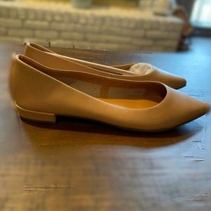 J. Crew Marina Leather Pointy-toe flats